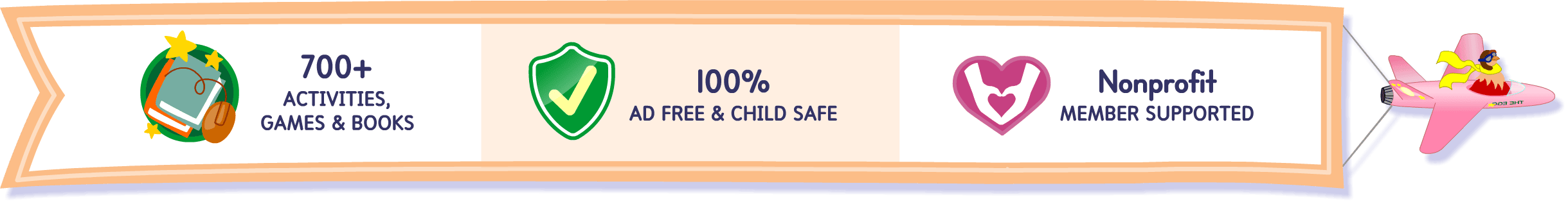 700+ activities, games and books. 100% ad free & child safe. Nonprofit, member supported.